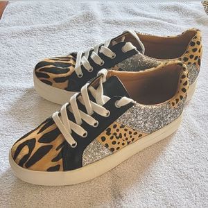 Dolce Vita Rocco Animal Print Glitter sneakers